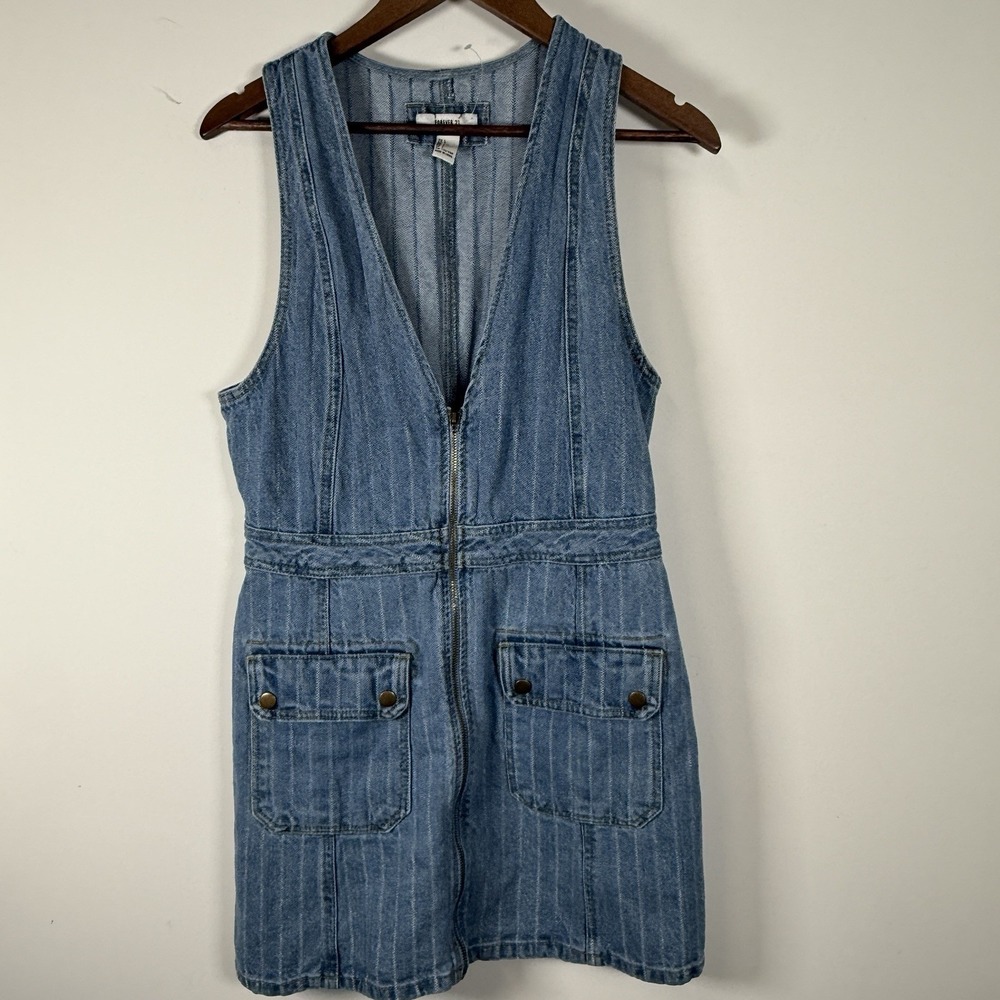 Forever 21 Tank Dress Denim Short Medium Wash Size Large - Picture 1 of 5